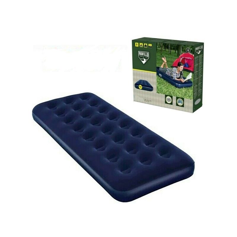 Trade Shop Traesio - Colchoneta Hinchable Individual Camping Mar Playa 185 X 76 X 22Cm