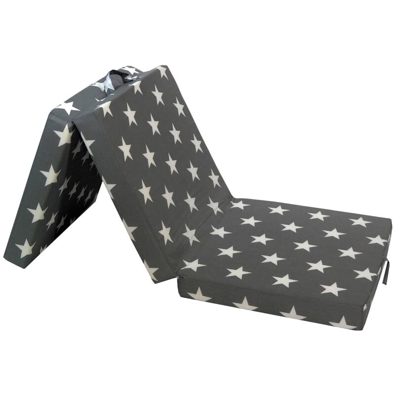 

Colchón de espuma plegable en 3 partes 190x70x9 cm gris - Gris