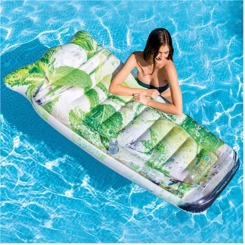 Trade Shop - Materassino Isola Gonfiabile Stampa Frizzante In Pvc Mare Piscina 179 X 91 Cm -