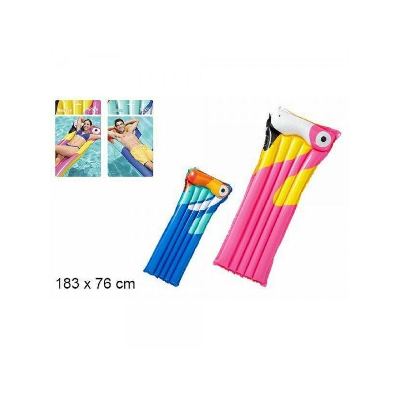 Colchón Inflable Mar Piscina Playa Impresión Pájaro Tropical 183X76Cm