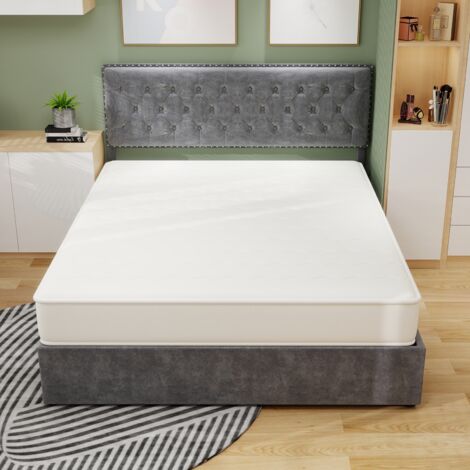 Colchón 3D transpirable - Colchón de 160 x 200 cm - grosor: 23 cm - suave y firme, doble soporte - antirruido - blanco