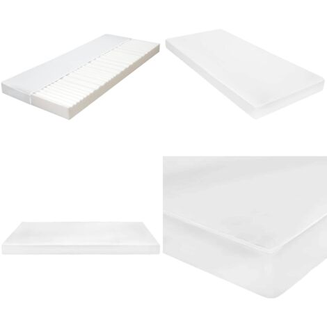 Colchón 7 zonas espuma de PU 10 cm H2 H3 100x200 cm - Espuma PU - Soporte lumbar