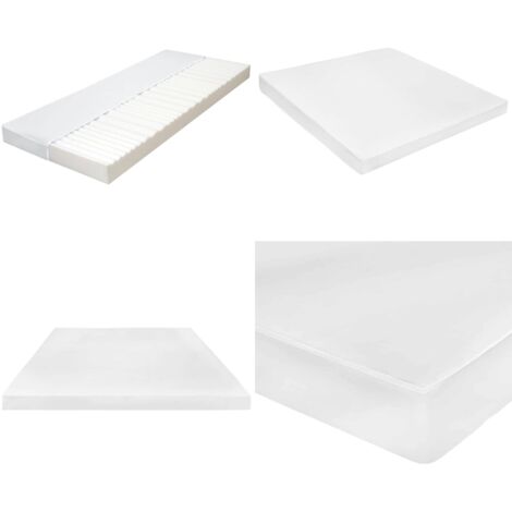 Colchón 7 zonas espuma de PU 10 cm H2 H3 140x200 cm - Espuma PU - Soporte lumbar