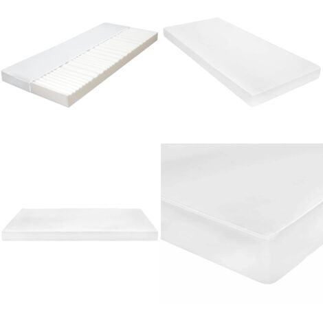 Colchón 7 zonas espuma de PU 10 cm H2 H3 80x200 cm - Espuma PU - Soporte lumbar