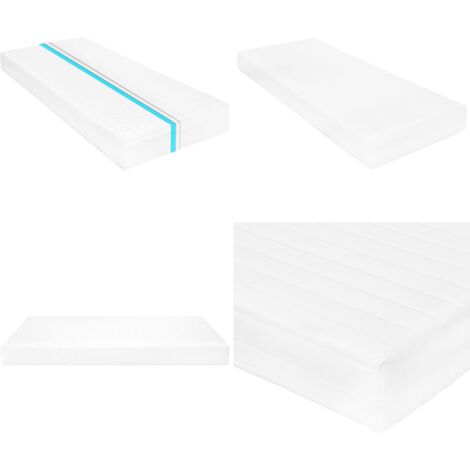 Colchón 7 zonas espuma de PU 16 cm H2 H3 90x200 cm - Soporte de columna - Espuma PU