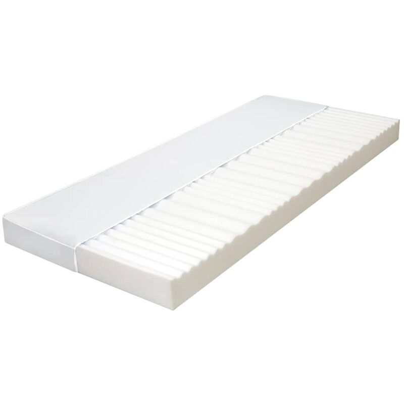 

vidaXL Colchón 7 Zonas Espuma de PU 10 cm H2 H3 90x200 cm - Blanco