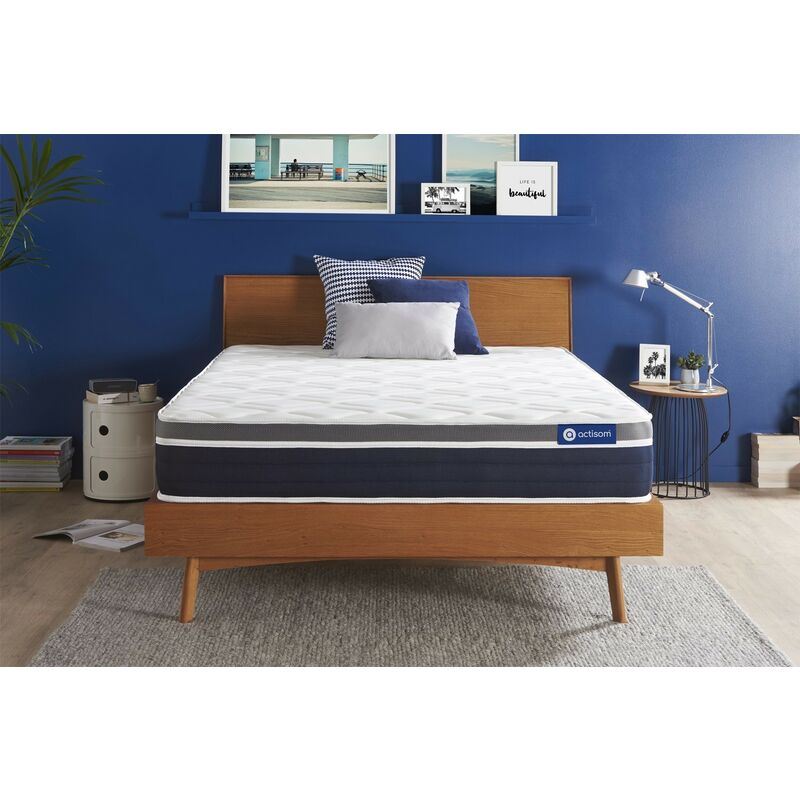 

Colchón Actiflex confort 120x200cm, Grosor: 26 cm, Muelles ensacados y espuma viscoelástica, Moderadamente firme, 3 zonas de co