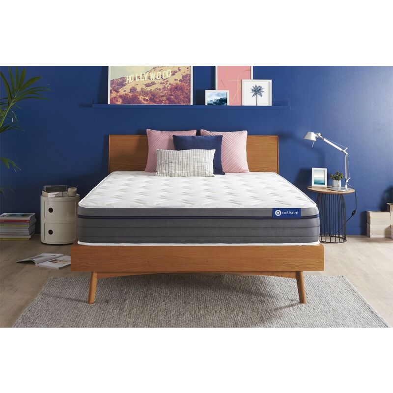 

Colchón Actiflex zen 200x200cm, Grosor: 26 cm, Muelles ensacados y espuma viscoelástica, Equilibrado, 3 zonas de confort