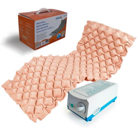 Colchón antiescaras de aire Con compresor PVC médico ignífugo 200 x 90 x 7 130 celdas Beige Clinical 1 Clinicalfy