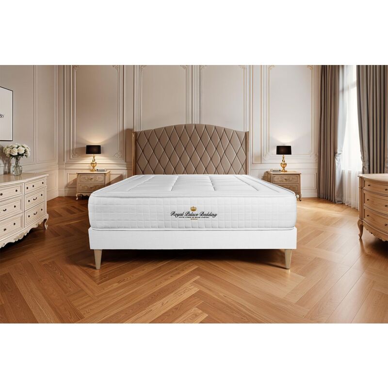 

Royal Palace Bedding - Colchón Balmoral 130 x 190 cm, Grosor: 24 cm, Espuma viscoelástica, Firme, 3 zonas de confort