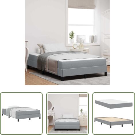 Colchón con muelles ensacados -  Cama tipo Box Spring con colchón Gris Claro 120 x 190 cm tela