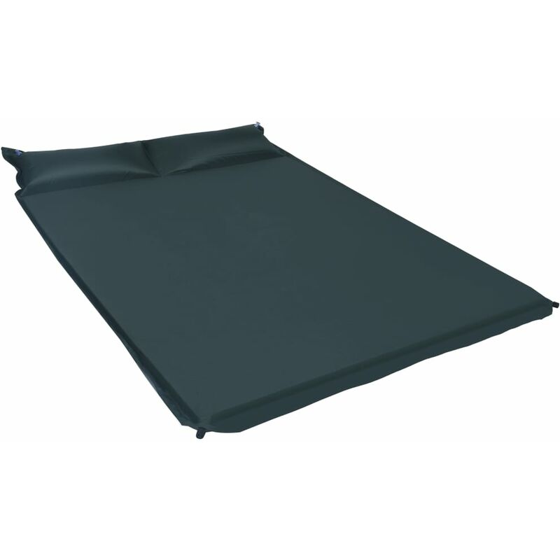 

Colchón de aire inflable con almohada verde oscuro 130x190 cm