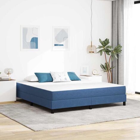 Colchón de Cama con colchón Azul 180 x 200 cm tela
