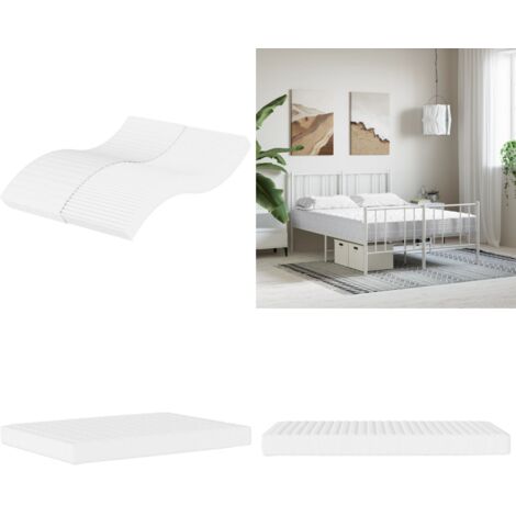 Colchón de espuma dureza 2 3 blanco 140x190 cm - Soporte para el cuerpo - Descanso nocturno