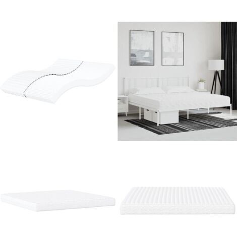 Colchón de espuma dureza 2 3 blanco 200x200 cm - Soporte para el cuerpo - Descanso nocturno