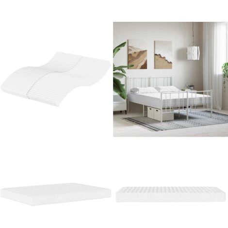 Colchón de espuma dureza H2 H3 blanco 140x210 cm - Soporte para el cuerpo - Descanso nocturno
