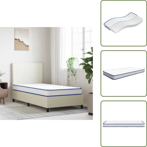 Colchón de espuma suave - vidaXL Colchón de espuma viscoelástica blanco 100x200x17 cm suave - Colchón de espuma de memoria
