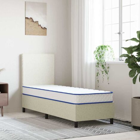 Colchón de espuma viscoelástica blanca 70x200x17 cm suave