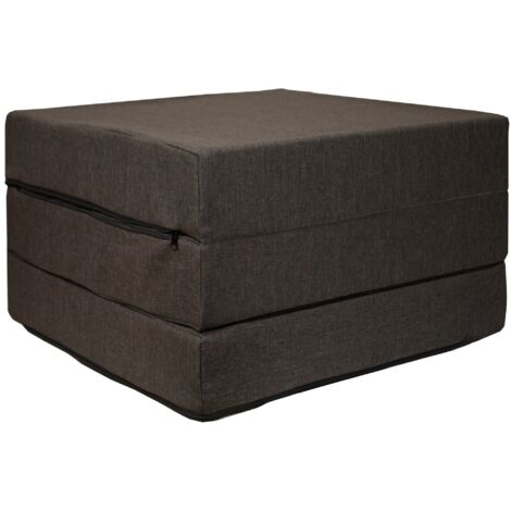 Colchón de invitados colchón plegable gris 195x65x10 cm colchón camping