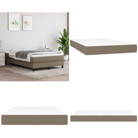 Colchón de muelles ensacados firmeza media tela gris taupe 120x200x20 cm - Firmeza media - Soporte de cama