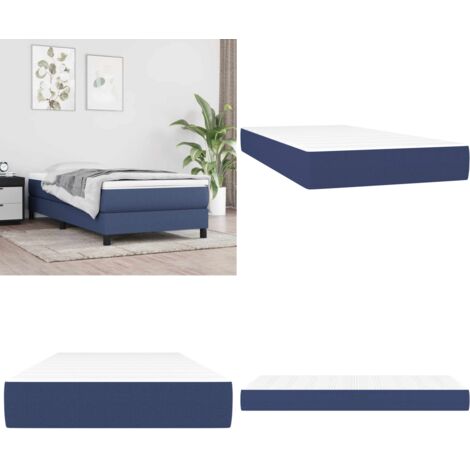 Colchón de muelles ensacados para niños firmeza media tela azul 80x160 cm - Colchón ensacado - Colchón de muelles