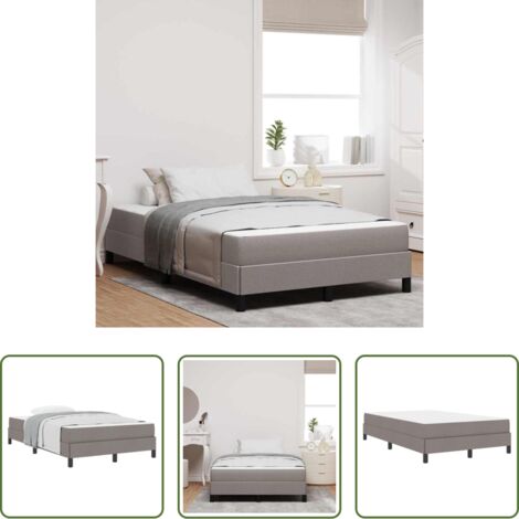 Colchón de somier -  Cama tipo Box Spring con colchón Taupé 120 x 200 cm tela