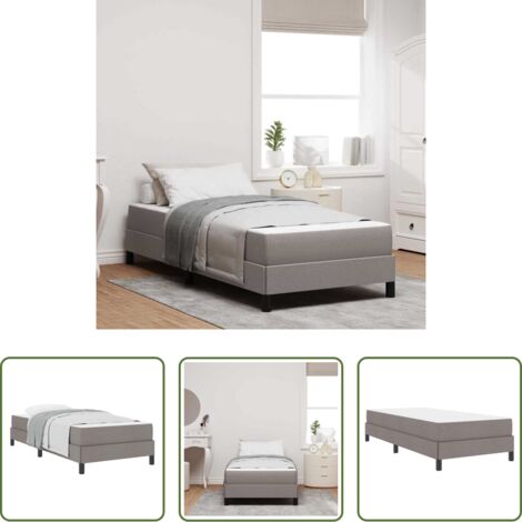 Colchón de somier -  Cama tipo Box Spring con colchón Taupé 80 x 200 cm tela
