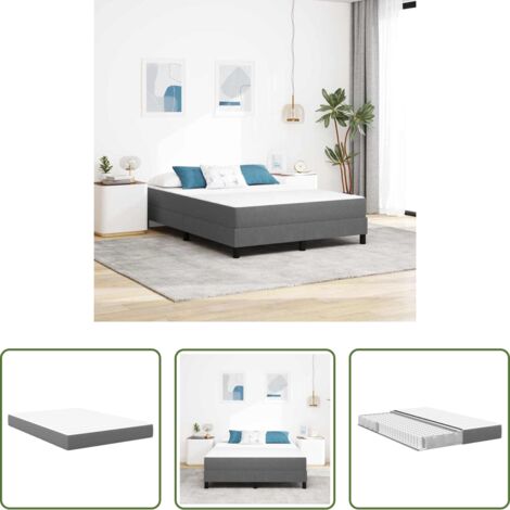 Colchón de tela -  Colchón de Cama con colchón Gris Claro 160 x 200 cm tela