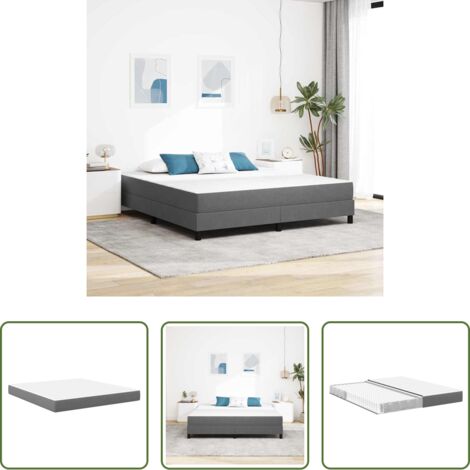 Colchón de tela -  Colchón de Cama con colchón Gris Claro 180 x 200 cm tela