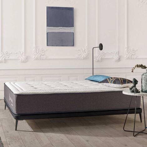 Colchón Exclusivo 140x190 - Soporte de Látex Azul - Viscoelástica HR - 7 Zonas de Confort - Alta Gama - Ergonómico - Gran Confort - Grosor 30 cm