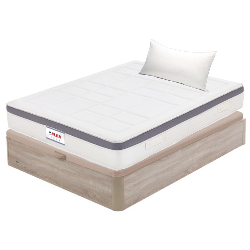 

Colchón Airvex Supreme 90x190 + Canapé Abatible Madera 19 Natural + Almohada Líder (Montaje no incluido, entrega a pie de calle) - Flex
