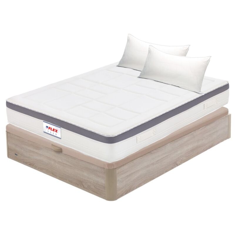 

Colchón Airvex Supreme 135x190 + Canapé Abatible Madera 19 Natural + 2 Almohadas Líder (Montaje no incluido, entrega a pie de calle) - Flex
