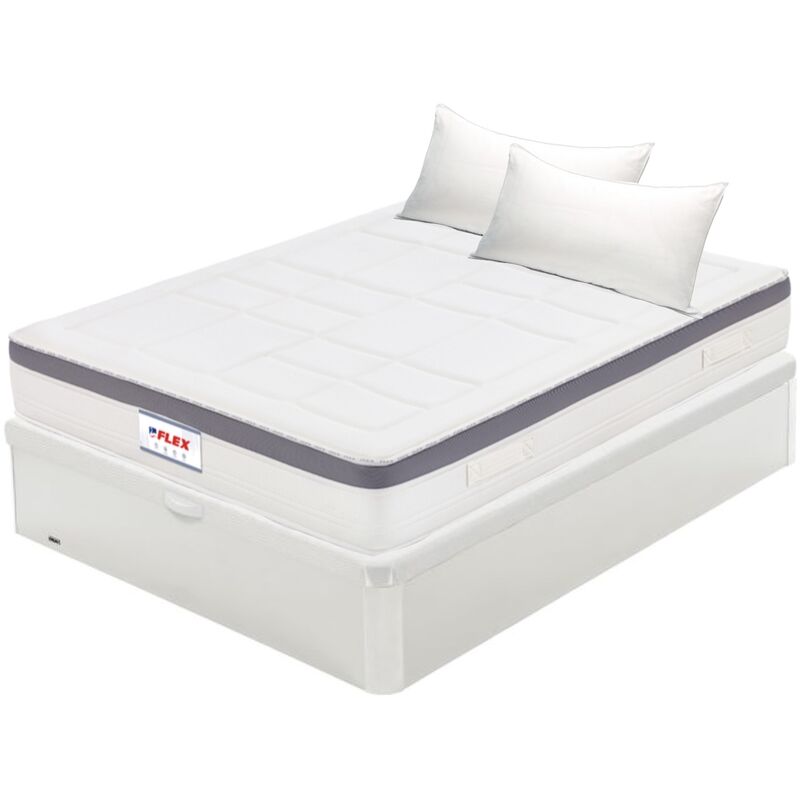 

Colchón Airvex Supreme 150x190 + Canapé Abatible Madera 19 Blanco + 2 Almohadas Líder (Montaje no incluido, entrega a pie de calle) - Flex