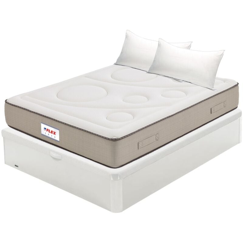 

Colchón Visco Airvex Supreme 135x200 + Canapé Abatible Madera 19 Blanco + 2 Almohadas Líder (Montaje no incluido, entrega a pie de calle) - Flex