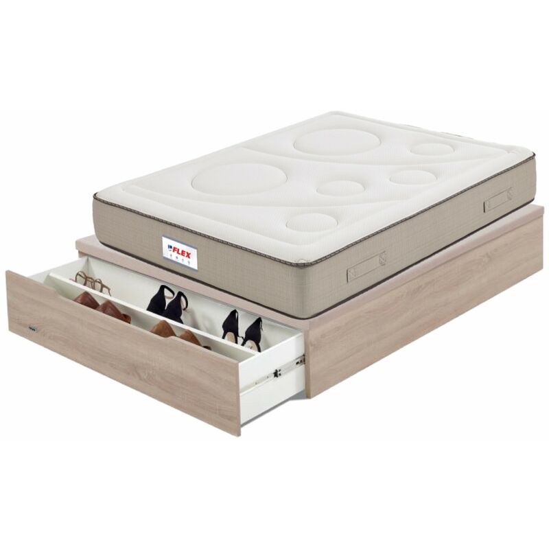 

Colchón Visco Airvex Supreme + Canapé Abatible Zapatero Natural 90X200 (Montaje no incluido, entrega a pie de calle) - Flex