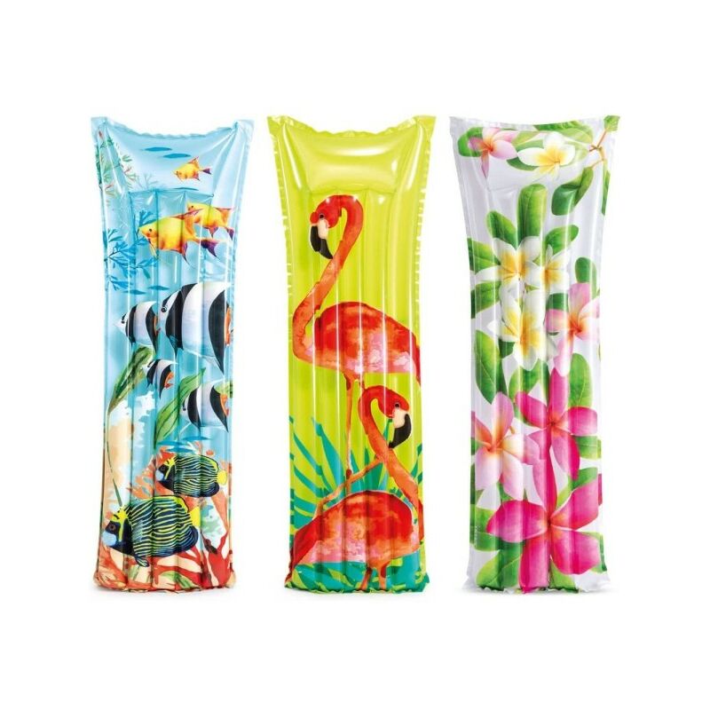 Trade Shop Traesio - Colchón Floral 183X69 Cm Multicolor Piscina Mar Estampados Surtidos 59720