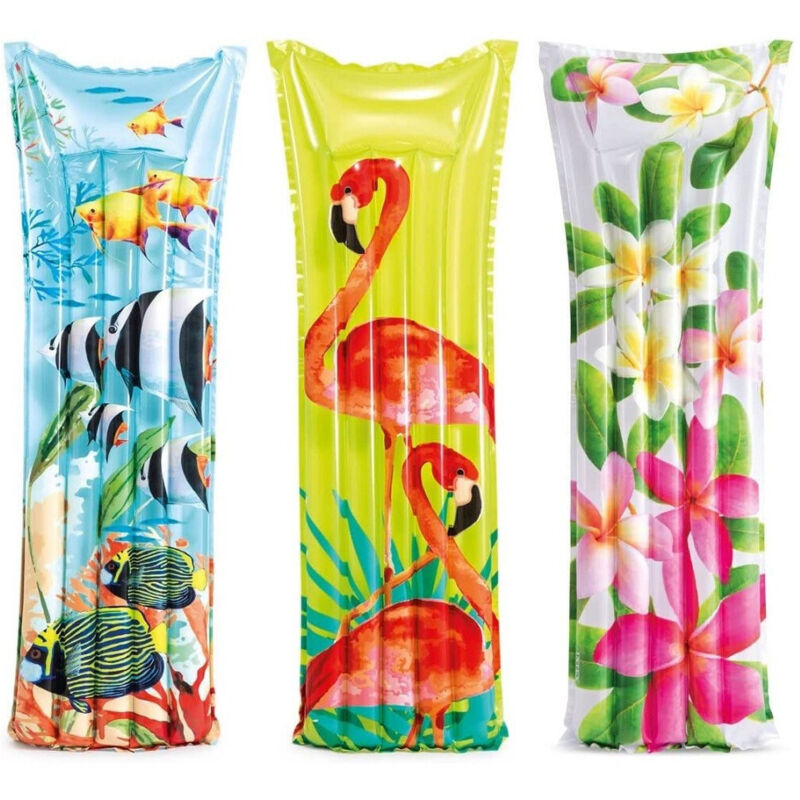 Trade Shop - Materassino Floreale 183X69 Cm Multicolore Piscina Mare Fantasie Assortite 59720 -