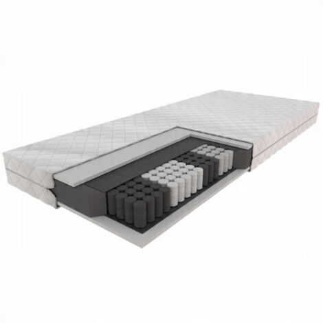 Colchón grande blanco de muelles ensacados 140/200 cm H3 blanco ALTURA 16 cm Furnitex