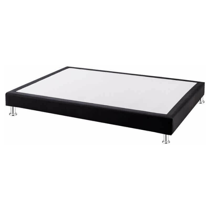

Canapé colchón fijo láminas tela poli-piel altura 16 cm | Negro - 90x190cm