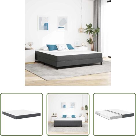 Colchón gris -  Colchón de Cama con colchón Gris 180 x 200 cm tela