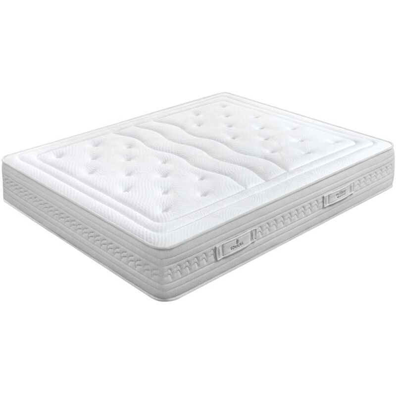 

Colchón Indra de muelles ensacados HR con visco y un grosor de 31 cm. - Medidas colchón 180X180 - Sonpura