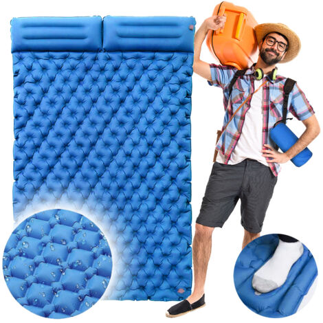 Colchón inflable de trekking turístico para tienda de campaña con bomba y reposacabezas