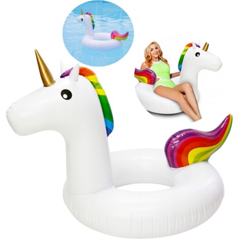 Colchón inflable de unicornio para piscina de 90 cm