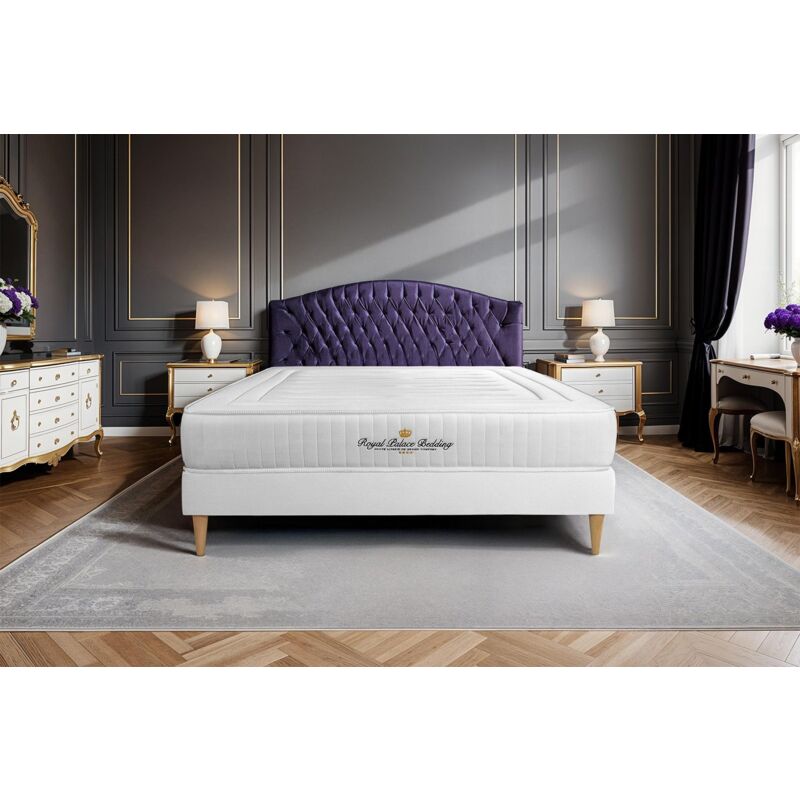 

Royal Palace Bedding - Colchón Nottingham 130 x 220 cm, Grosor: 20 cm, Espuma viscoelástica, Firme, 3 zonas de confort