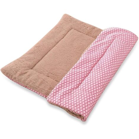 Colchón para perro, manta para mascota, XZ014 (75 x 50 cm, felpa corta rosa)