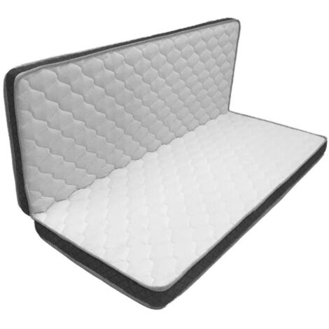 Colchón plegable viscoelástico blanco 180x190x12cm