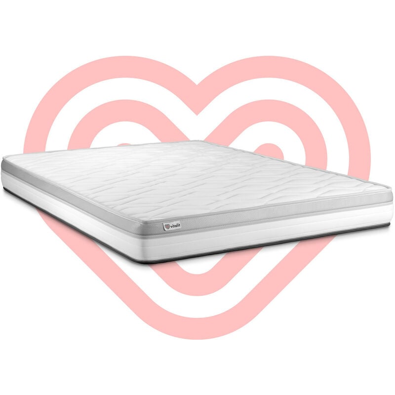 

Colchón VITAL RELAX 200 x 200 cm, grosor : 18 cm, Espuma, 3 zonas de confort