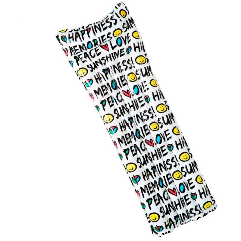 

Lolahome - Colchoneta de frases blanca y negra de PVC de 183x69 cm