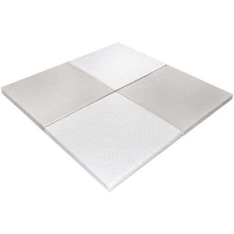 Colchoneta de Juego bebe GRIS 120x120x5 cm. Desenfundable y plegable. 3 en 1