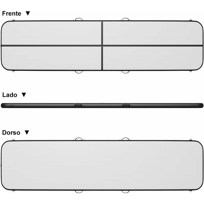 

Costway - Colchoneta Gimnasia Hinchable Plegable Portátil con Bomba Alfombra Inflable de Entrenamiento Yoga Fitness Estera de Ejercicios